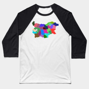 Bulgaria Color Map Baseball T-Shirt